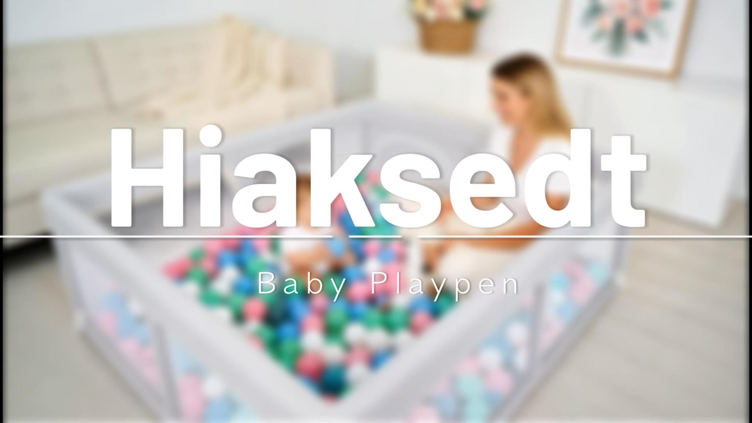 Hiaksedt Baby Playpen 50x50 Inch, Play Pens for Babies and Toddlers | Baby Fence for Indoor & Outdoor, Sturdy Safety Play Yard with Soft Breathable Mesh, Anti-Fall, Grey